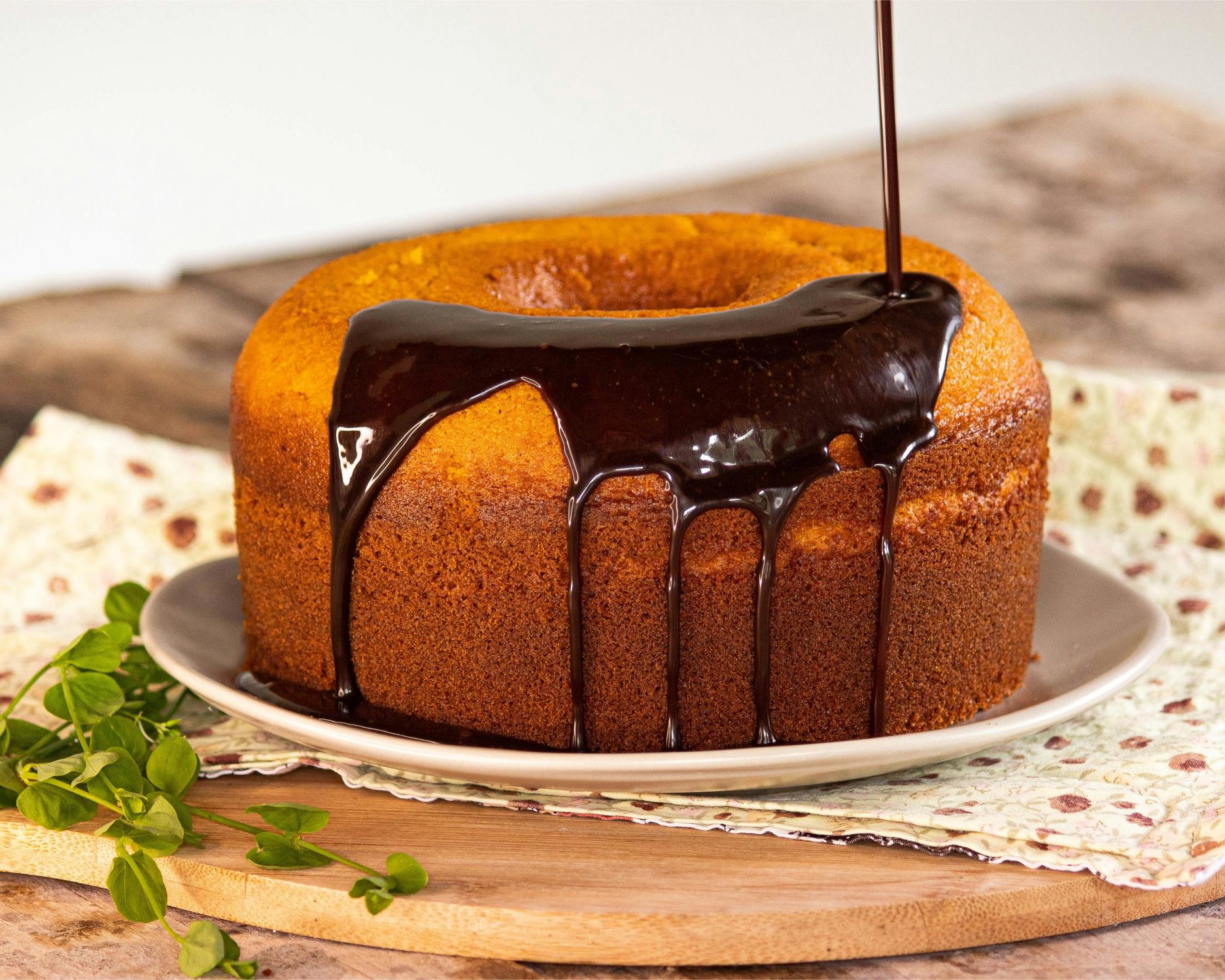 Glutenvrije Gembertaart met Chocoladeglazuur