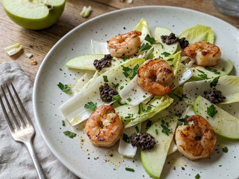 Witlofsalade met Scampi en Truffel