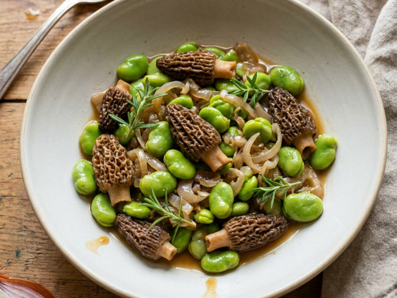 Tuinbonen met Morilles
