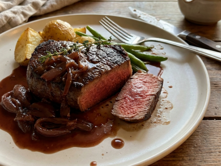 Tournedos met Rodewijn-Sjalottenjus