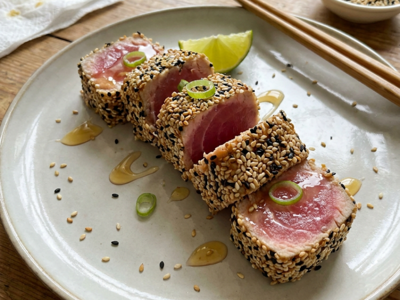 Tonijnrolletjes met Sesam en Honing