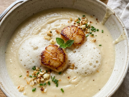 Bloemkoolsoep met Schuim en Coquilles