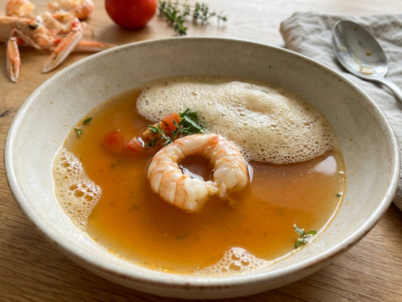 Langoustine Fumet met Sojaschuim