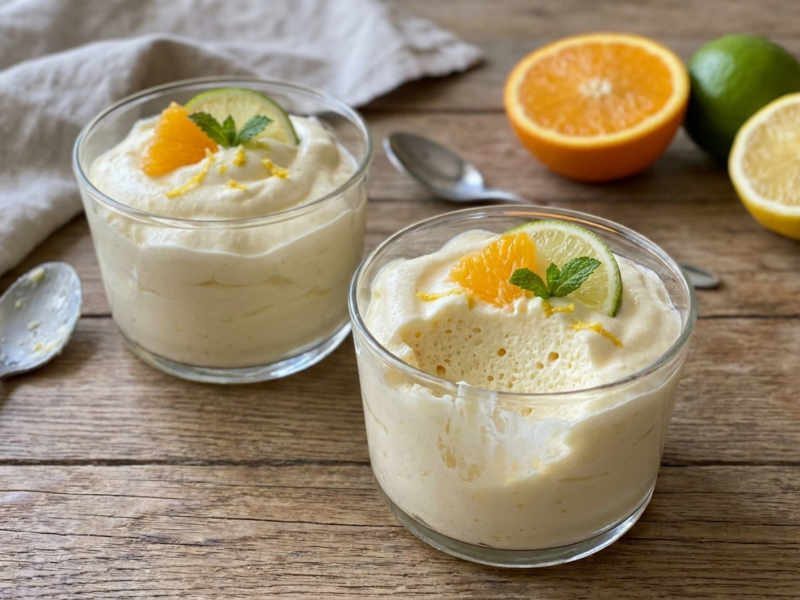 Verfrissende Citrusvruchtenmousse