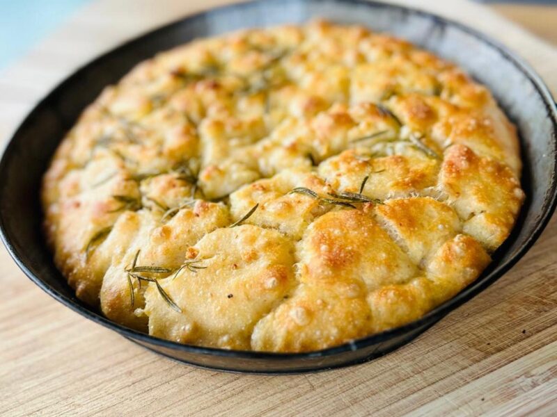 Focaccia met zuurdesem