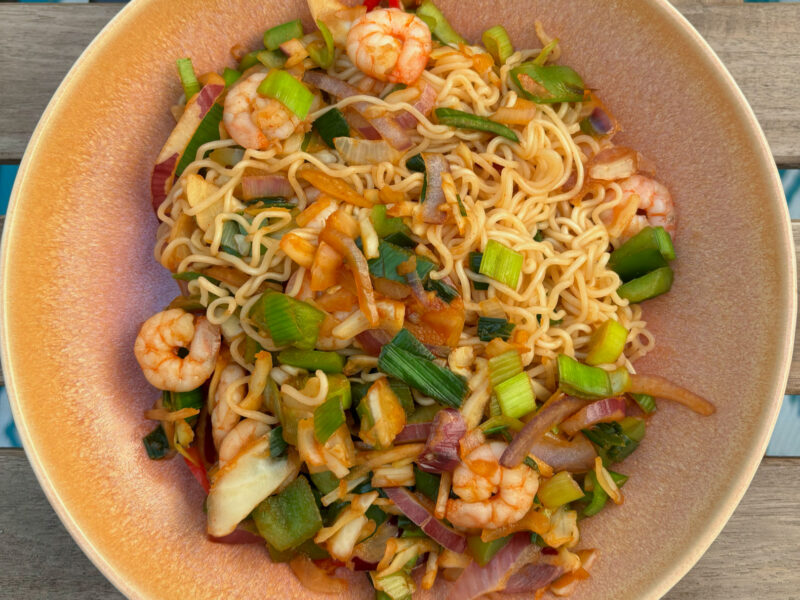 10-Minuten Gochujang Garnalen Noodles🍜🦐🌶️