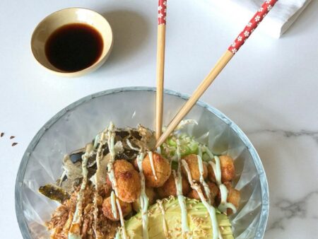 Pokébowl met popcorn chicken