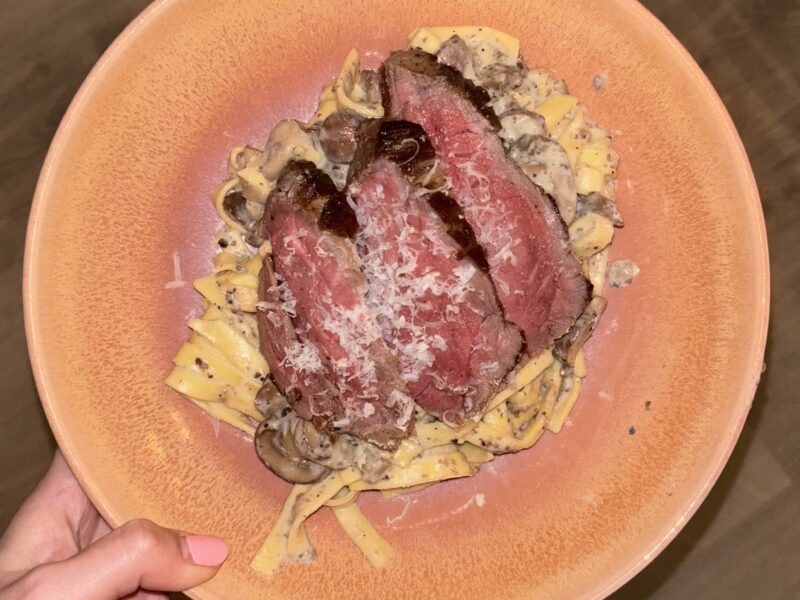 Romige Truffel Tagliatelle met Biefstuk🍝⭐️
