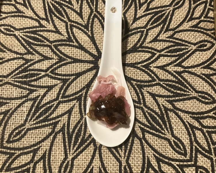 Amuse met ham en brie