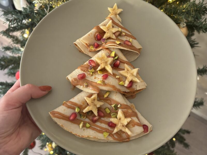Protein kerstboom pannenkoeken