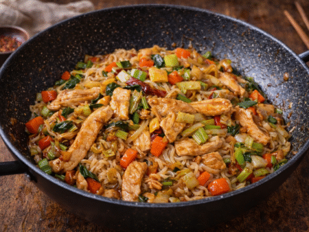 Aziatische noedels met varkensvlees