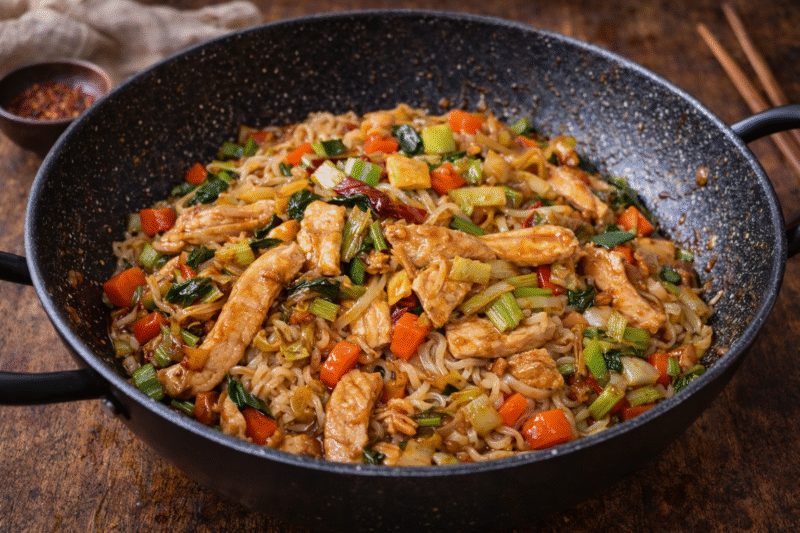 Aziatische noedels met varkensvlees