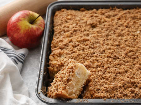 Appel crumble plaatcake