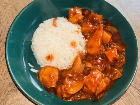 Sweet chicken met perzik