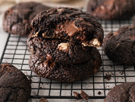 Triple chocolate chip cookies