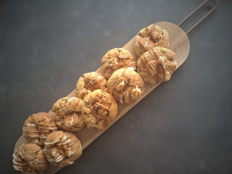 Biscoff Cookies met Witte Chocolade en Creamy Biscoffvulling