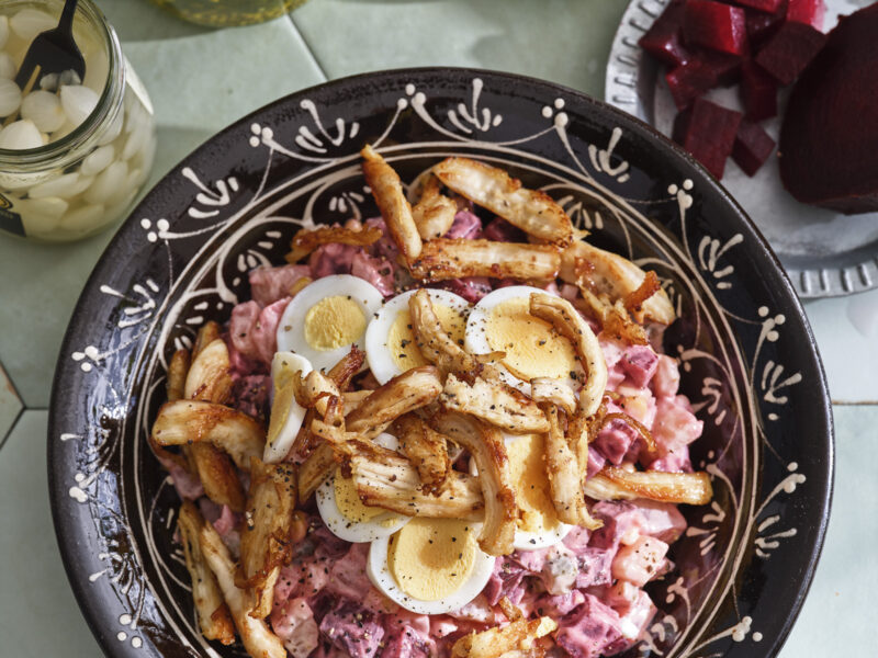 Surinaamse Aardappelsalade met Kip