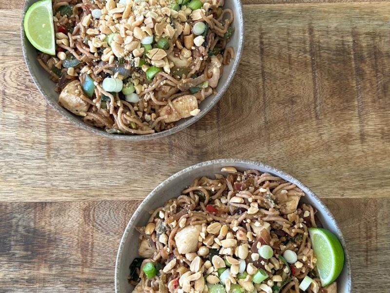 Thaise noodles met kip