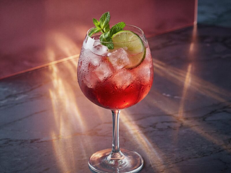 Creme de Cassis Spritz cocktail