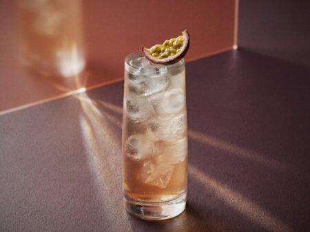Passion Fruit Collins cocktail