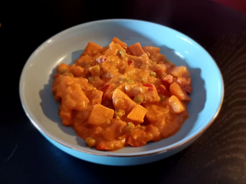 Pompoencurry met zoete aardappel