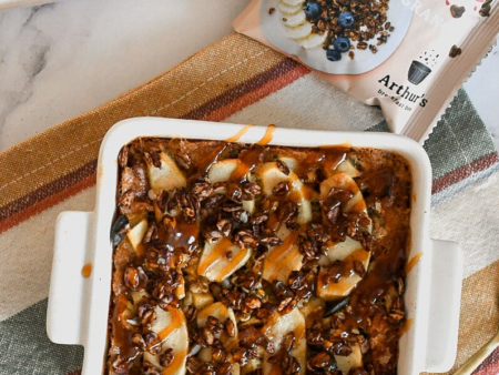 Baked oats met appel en granola