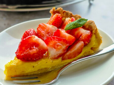 Franse aardbeientaart met crème pâtissière