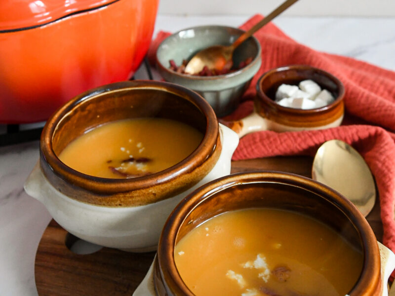 Pompoensoep met Spek en Feta