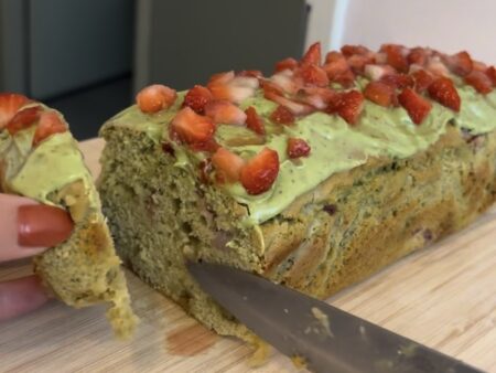 Aardbei Witte Chocolade Matcha Kwarkcake