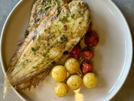 Sliptong met Geroosterde Tomaat & Basilicumolie