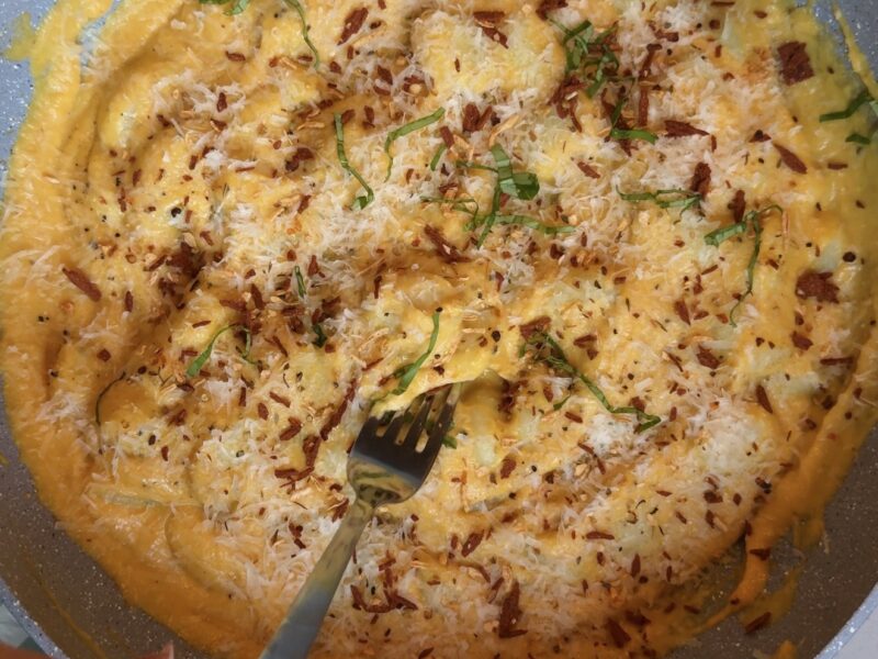 Romige pompoen gnocchi