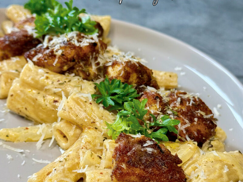 Romige Pasta met Crispy Chicken