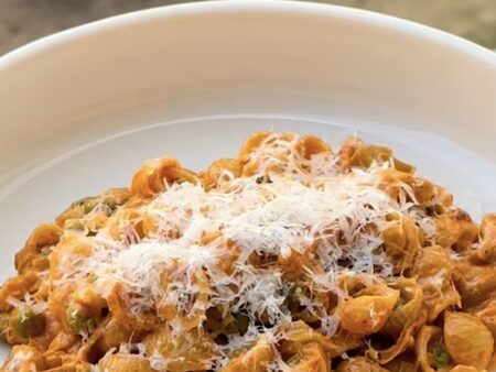 Geroosterde prei en ‘Nduja pasta