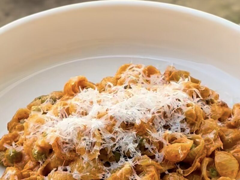 Geroosterde prei en ‘Nduja pasta