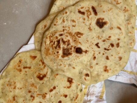 Zelfgemaakte flatbreads