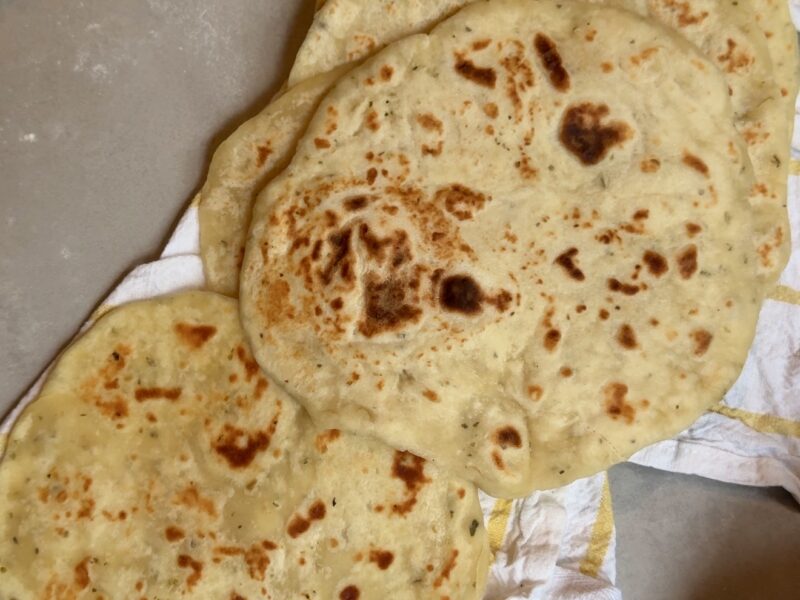 Zelfgemaakte flatbreads