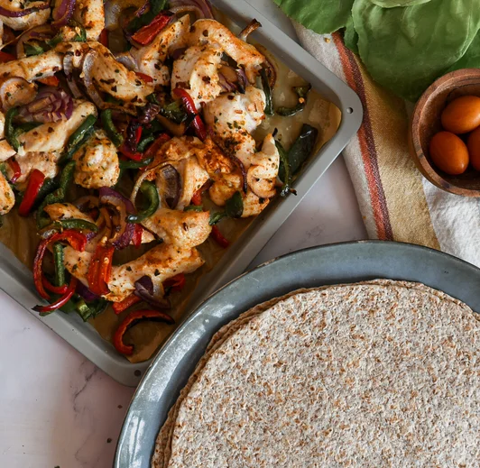 Chicken fajita wraps