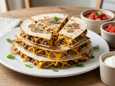 Quesadilla’s met bonen en kaas in 15 minuten